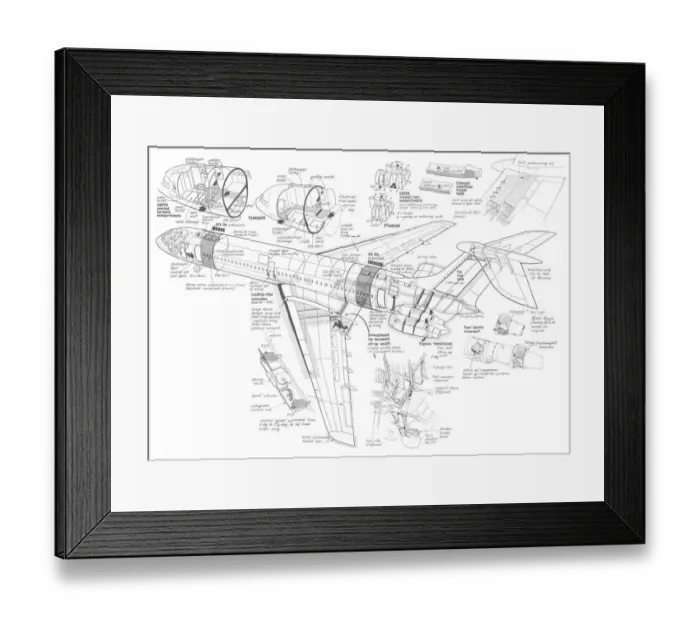 Framed Print : VC-10 with Conway engines
