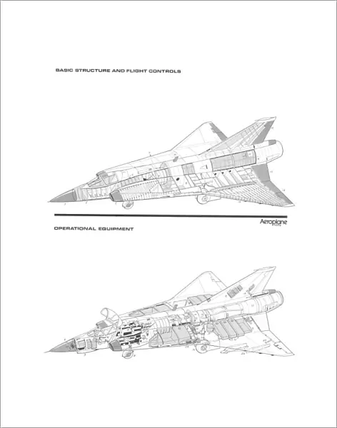 Saab 35 Draken Cutaway Drawing