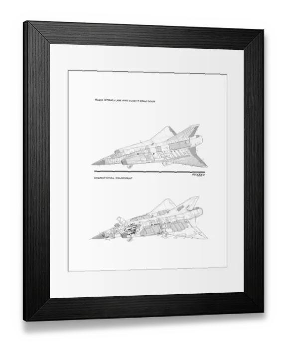Framed Print : Saab 35 Draken Cutaway Drawing Framed Print : Saab 35 Draken Cutaway Drawing