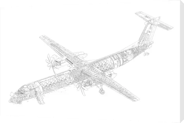 De Havilland Canada Dash 8-400 Cutaway Drawing