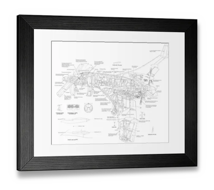 Framed Print : Beech Starship 1 Cutaway Drawing Framed Print : Beech Starship 1 Cutaway Drawing