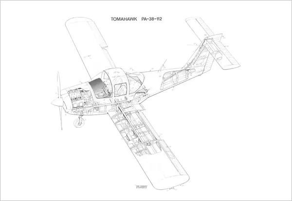 Piper Tomahawk PA-38-112 Cutaway Drawing