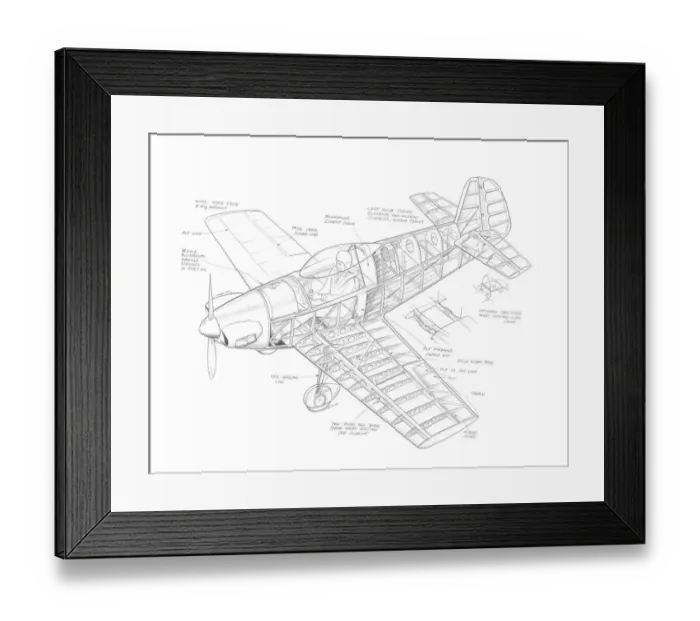 Framed Print : Taylor Titch Cutaway Drawing Framed Print : Taylor Titch Cutaway Drawing