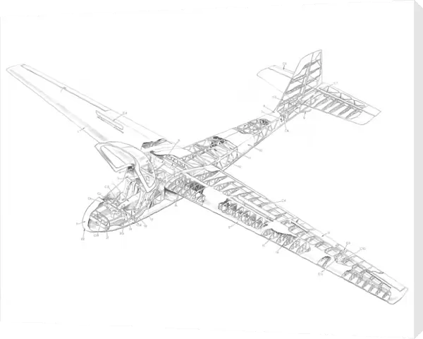Slingsby Capstan T. 49 Cutaway Drawing