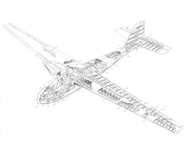 Slingsby Capstan T. 49 Cutaway Drawing