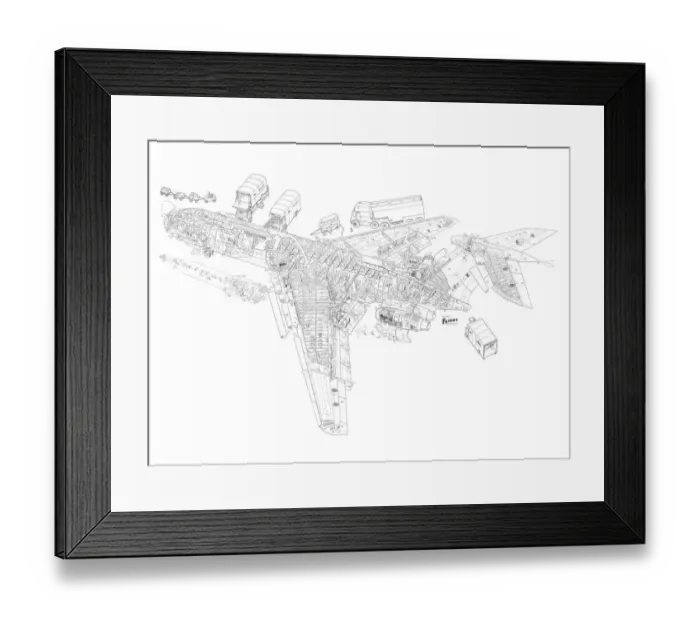 Framed Print : BAC VC10 Operators Cutaway Drawing Framed Print : BAC VC10 Operators Cutaway Drawing