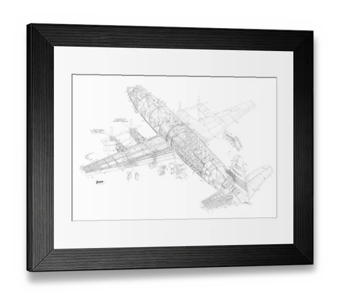 Framed Print : Vickers Viscount 812 Cutaway Drawing Framed Print : Vickers Viscount 812 Cutaway Drawing