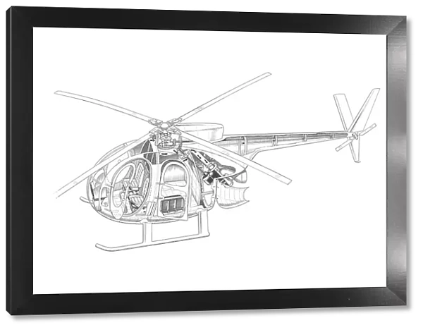 Hughes 500  /  OH-6A Cutaway Drawing