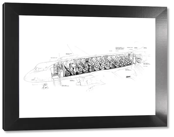Vickers Viscount 802 Cutaway Drawing