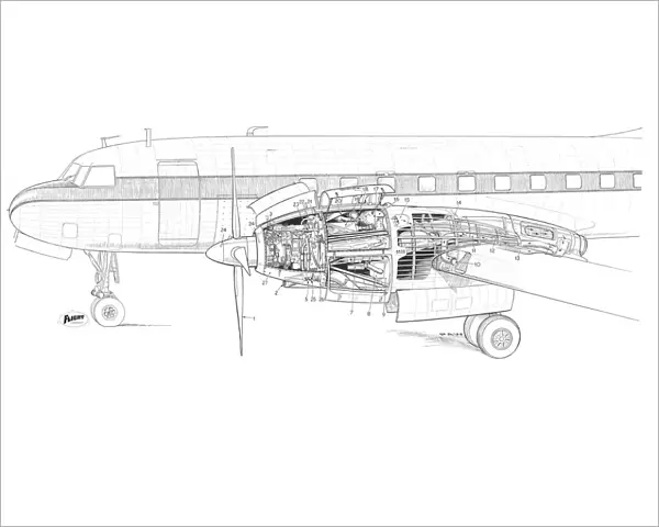 Napier  /  Convair Eland installation on convair 3 Cutaway Drawing
