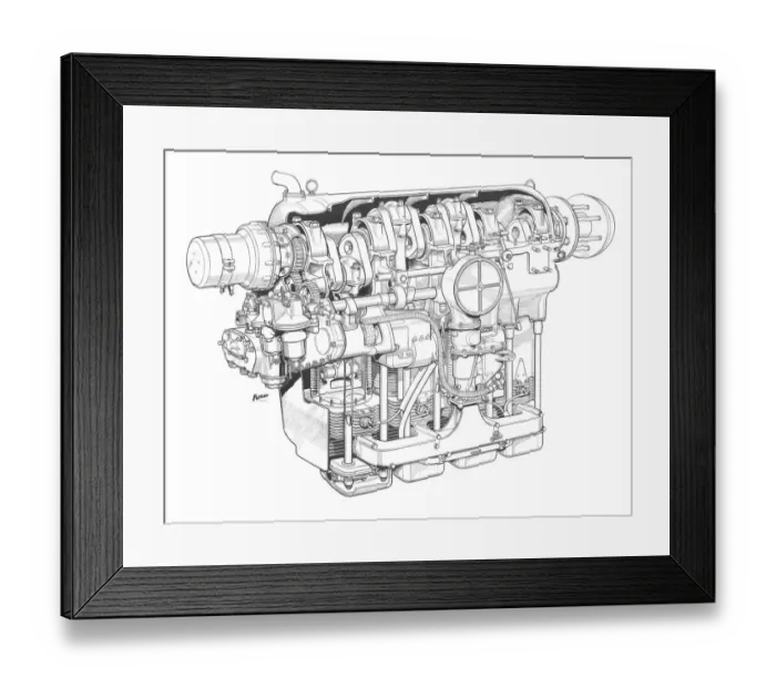 Framed Print : Blackburn Cirrus Cutaway Drawing Framed Print : Blackburn Cirrus Cutaway Drawing