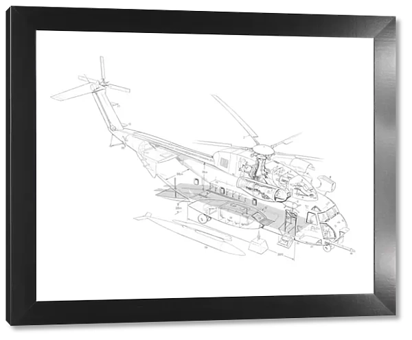 Sikorsky CH-53 Cutaway Drawing