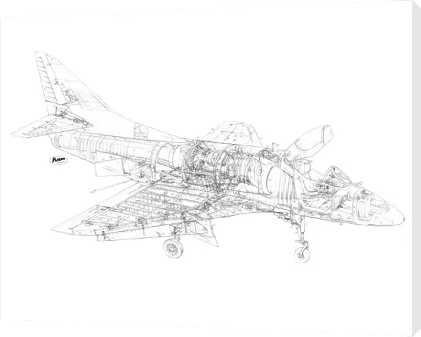Douglas Skyhawk A4D Cutaway Drawing
