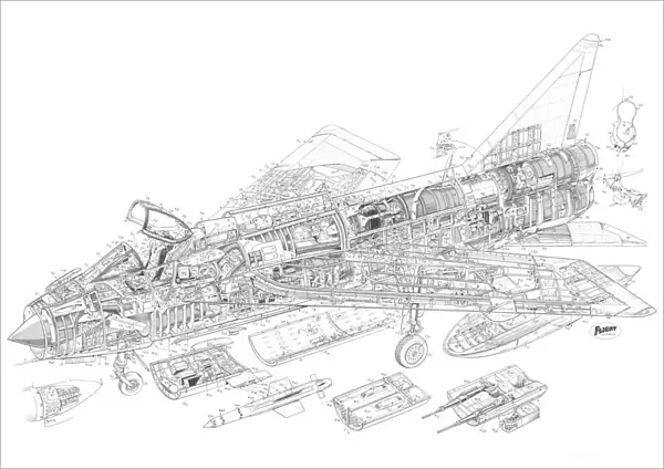 English Electric Thunderbird Cutaway Drawing