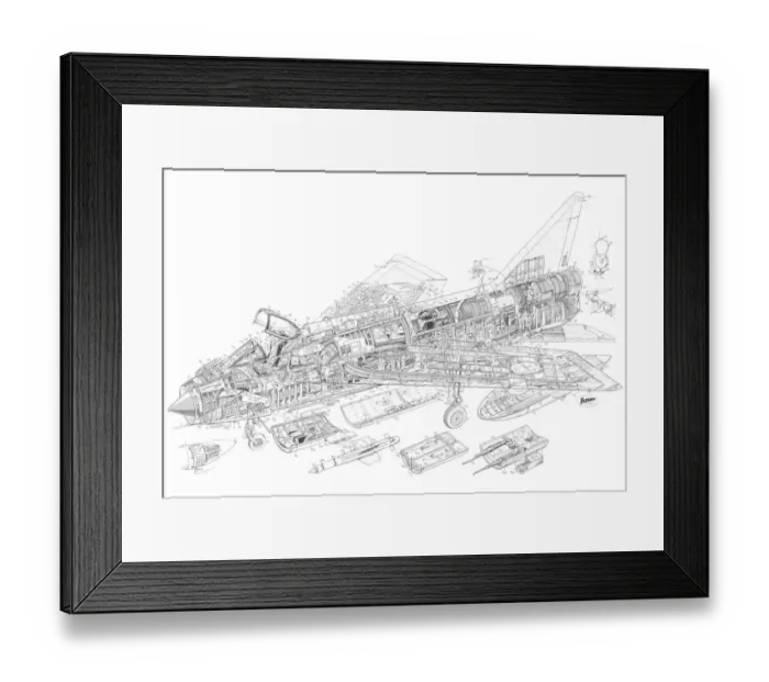 Framed Print : English Electric Thunderbird Cutaway Drawing Framed Print : English Electric Thunderbird Cutaway Drawing