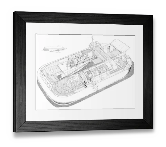 Framed Print : Vosper Thorneycroft VT1 Cutaway Drawing Framed Print : Vosper Thorneycroft VT1 Cutaway Drawing