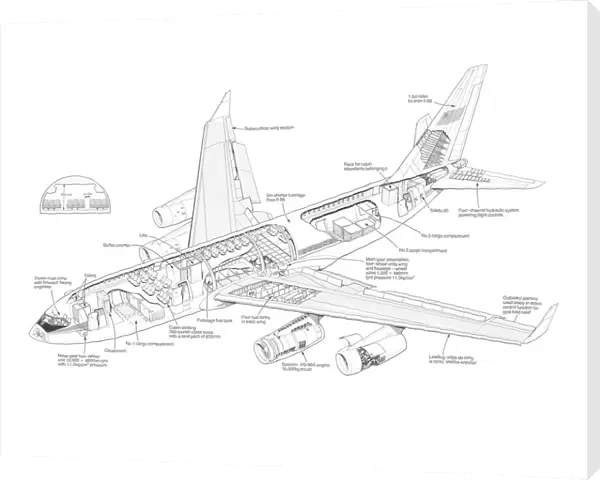 Ilyushin IL-96-300 Cutaway Drawing