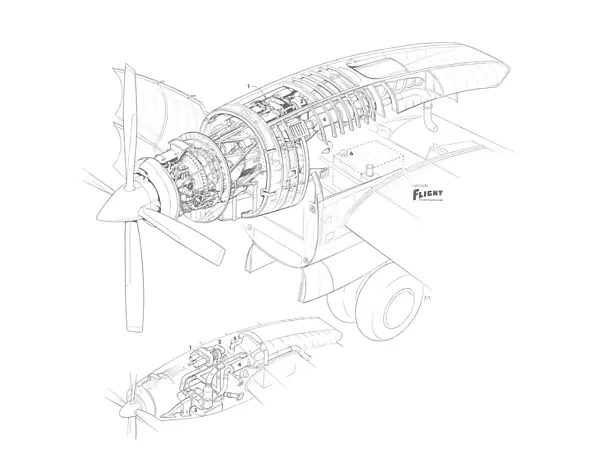 Rolls-Royce Dart Convair Conversion Cutaway Drawing