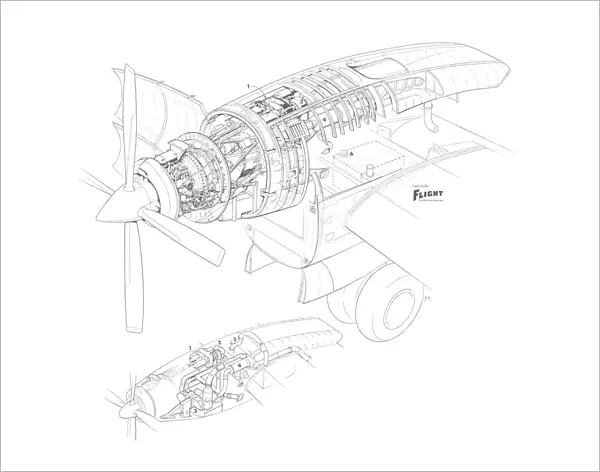 Rolls-Royce Dart Convair Conversion Cutaway Drawing