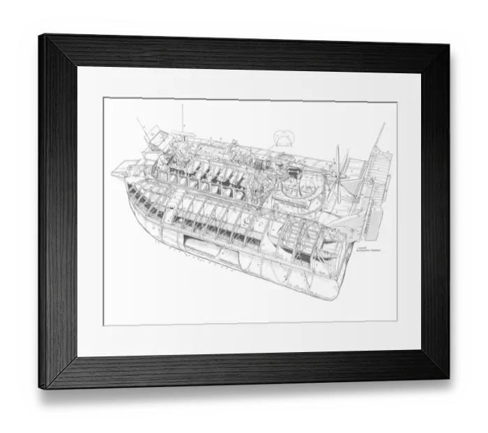 Framed Print : Westland SR-N6 Cutaway Drawing Framed Print : Westland SR-N6 Cutaway Drawing