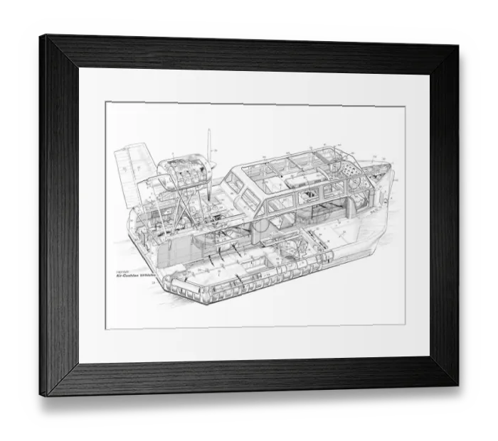 Framed Print : Vickers V. A. 2 Cutaway Drawing Framed Print : Vickers V. A. 2 Cutaway Drawing