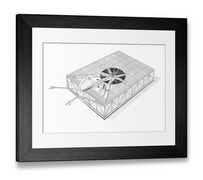 Framed Print : Polish Portable hovercraft Cutaway Drawing