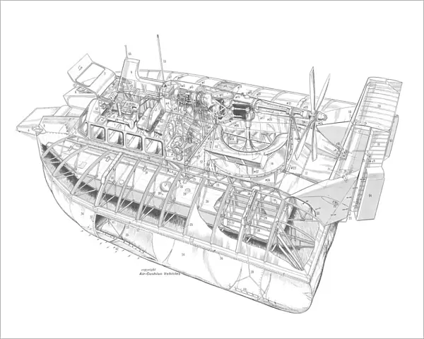 Westland SR-N5 Cutaway Drawing