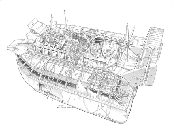Westland SR-N5 Cutaway Drawing