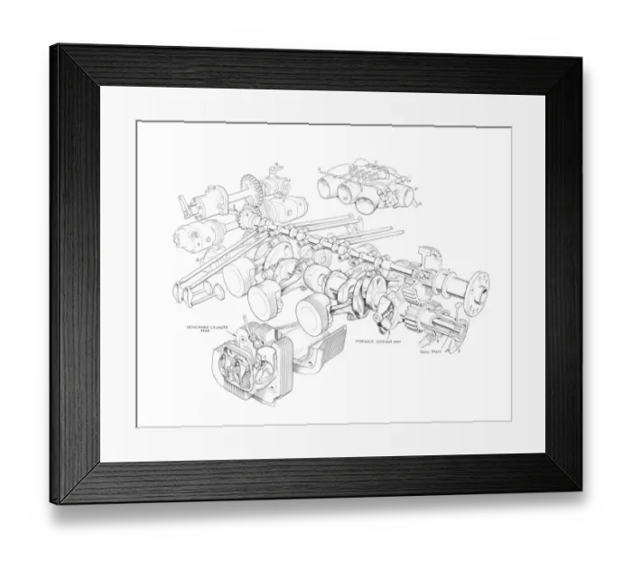 Framed Print : Continental Tiara Cutaway Drawing Framed Print : Continental Tiara Cutaway Drawing