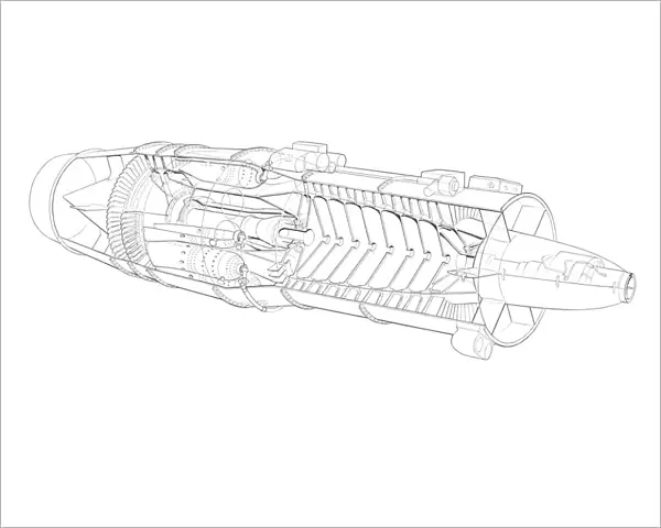 Mikulin M209 Cutaway Drawing