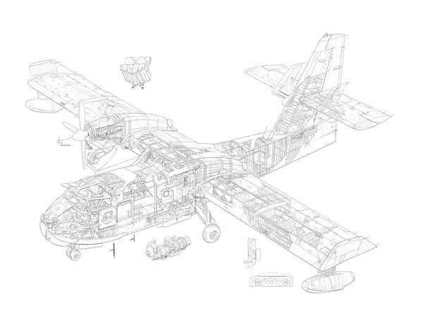 Canadair CL-21st  /  415 Cutaway Drawing