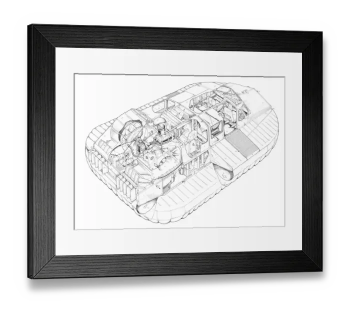 Framed Print : Britten Norman Cushioncraft CC-7 Cutaway Drawing Framed Print : Britten Norman Cushioncraft CC-7 Cutaway Drawing