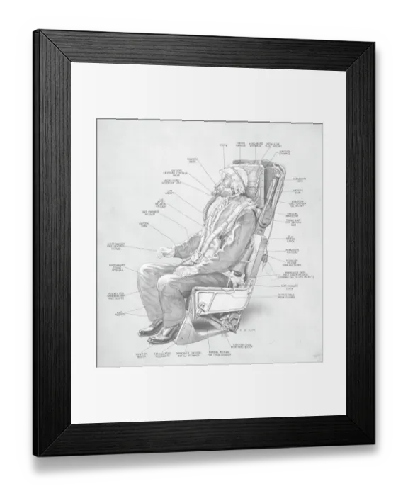 Framed Print : Martin Baker MK 1 Ejector Seat Cutaway Drawing Framed Print : Martin Baker MK 1 Ejector Seat Cutaway Drawing