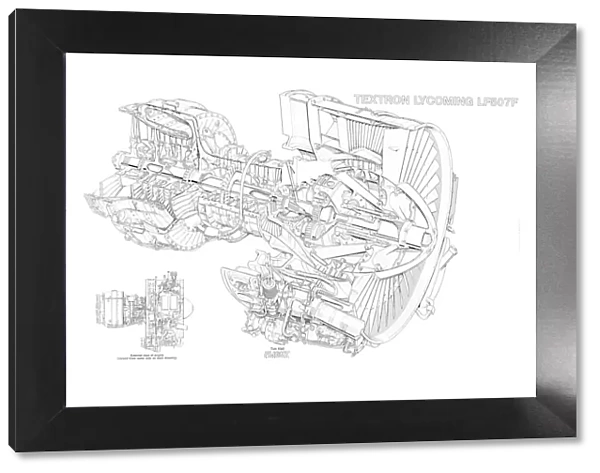 Textron Lycoming LF 507F Cutaway Drawing