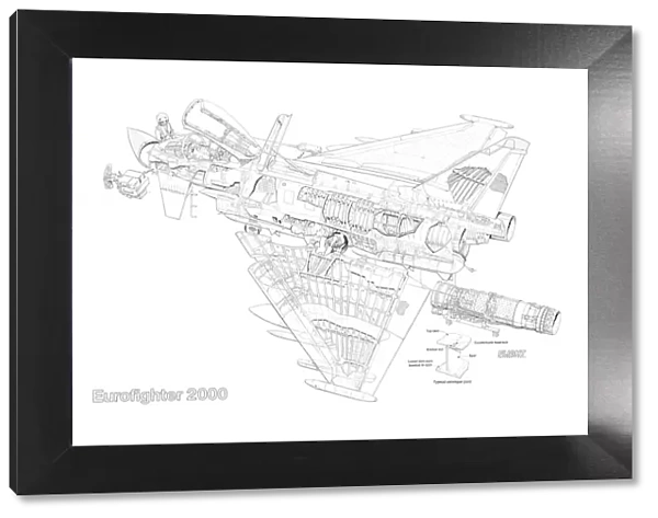 British Aerospace Eurofighter 2000 Typhoon Cutaway Drawing
