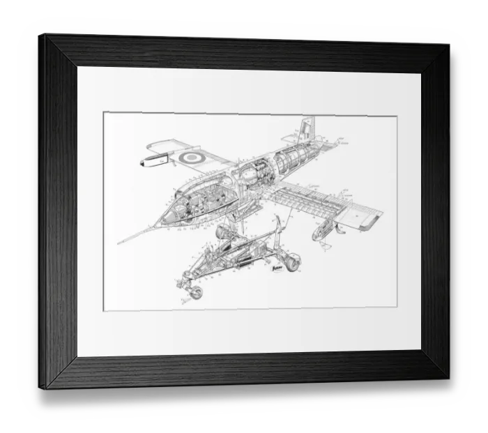Framed Print : Jindvik MK2B Cutaway Drawing Framed Print : Jindvik MK2B Cutaway Drawing