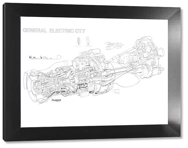 General Electric CT7 Cutaway Drawing