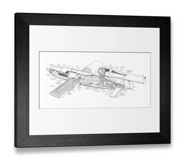 Framed Print : Fiesler V1 Flying Bomb Cutaway Drawing Framed Print : Fiesler V1 Flying Bomb Cutaway Drawing