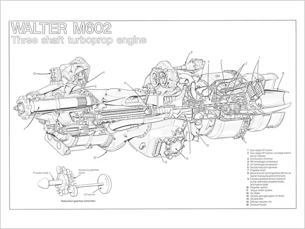 Walter M602 Cutaway Drawing