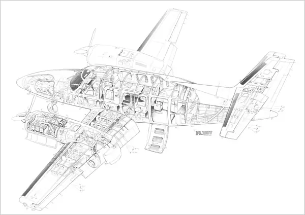 Rockwell Commander 700 Cutaway Drawing