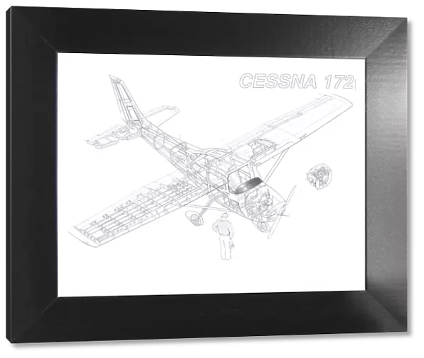 Cessna 172 Cutaway Drawing