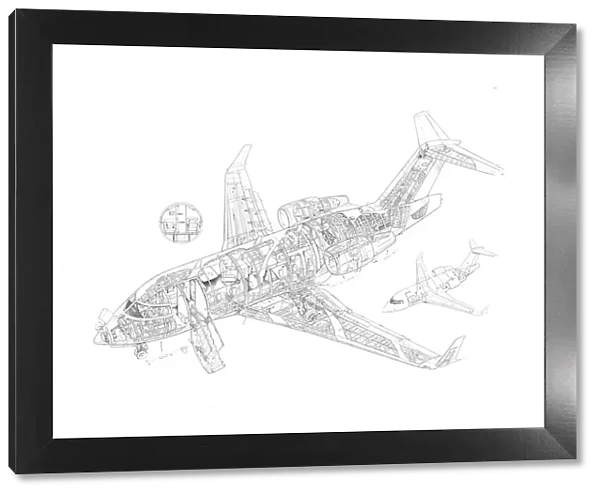 Canadair Challenger 601 AEW Cutaway Drawing