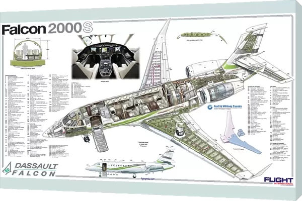 Dassault 2000S Cutaway Poster