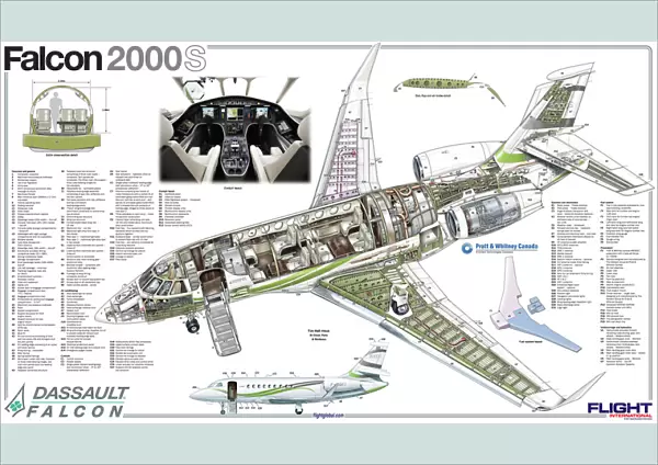 Dassault 2000S Cutaway Poster