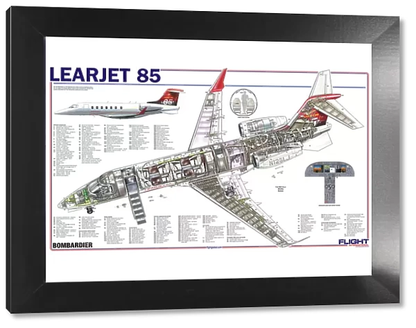 Learjet 85 Cutaway Poster