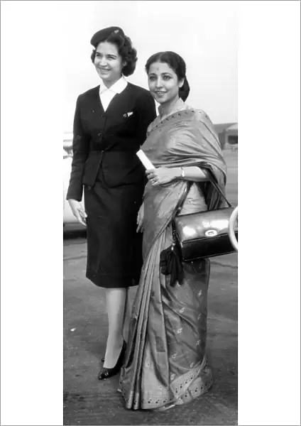 Air Hostess in a Sari