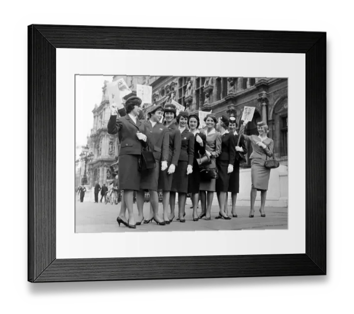 Framed Print : Air Hostesses Recieved at Paris Town Hall Framed Print : Air Hostesses Recieved at Paris Town Hall