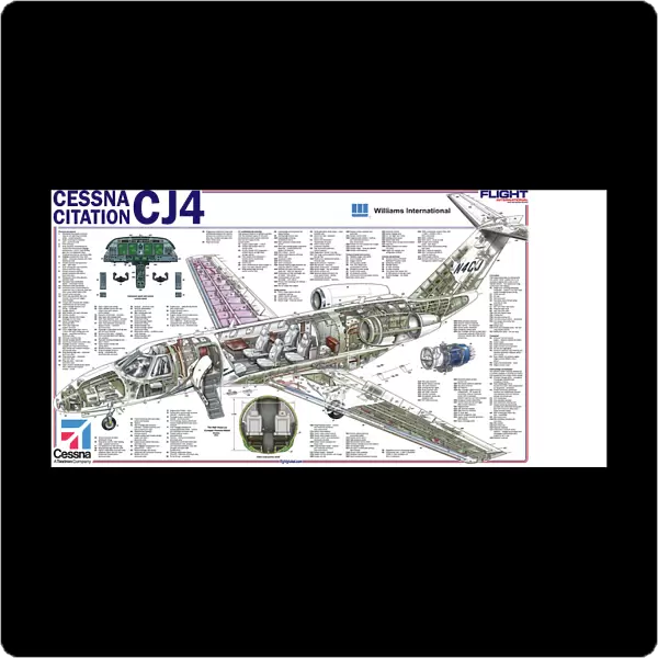 Cessna Citation CJ4 Cutaway Poster