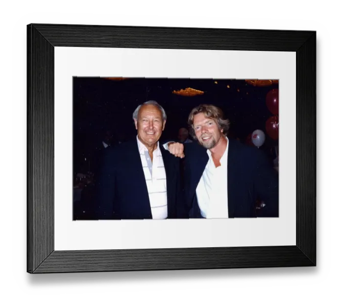 Framed Print : Freddie Laker & Richard Branson