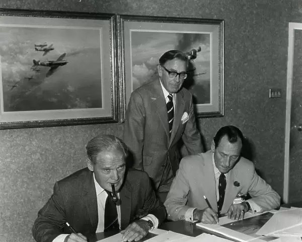 Sir Douglas Bader, Frank Wootton, and Wing Commander Bob Standford-Tuck